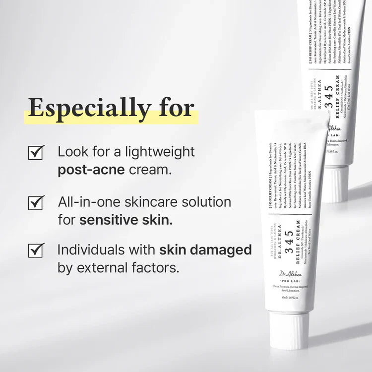 Dr Althea 345 Relief Cream soothing moisturizer for sensitive skin